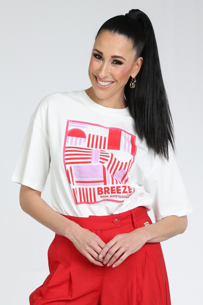 Pom Amsterdam SP9574 T-shirt korte mouw Wit
