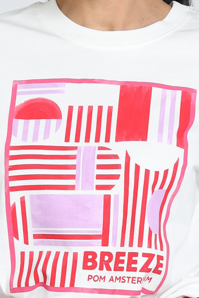 Pom Amsterdam SP9574 T-shirt korte mouw Wit