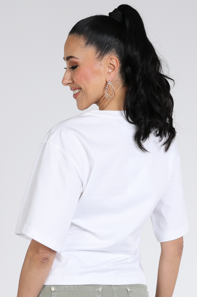 Co'couture 43013 T-shirt korte mouw Wit