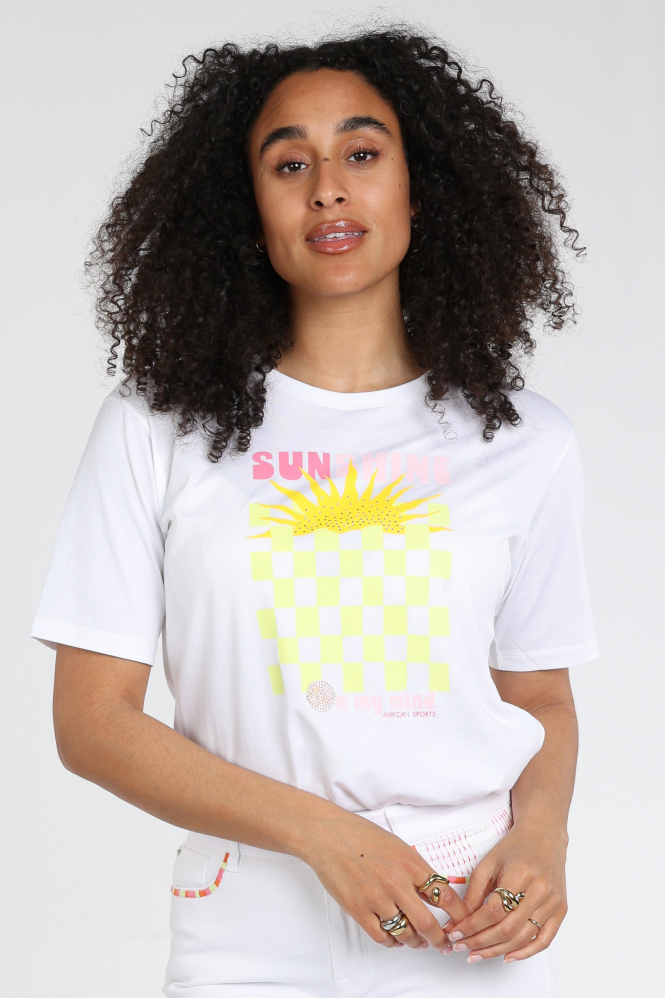Marc Cain AS 48.21 J81 T-shirt korte mouw Wit
