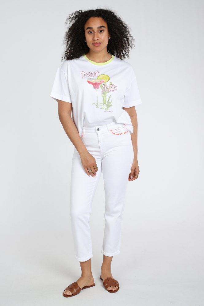 Marc Cain AS 48.16 J80 T-shirt korte mouw Wit