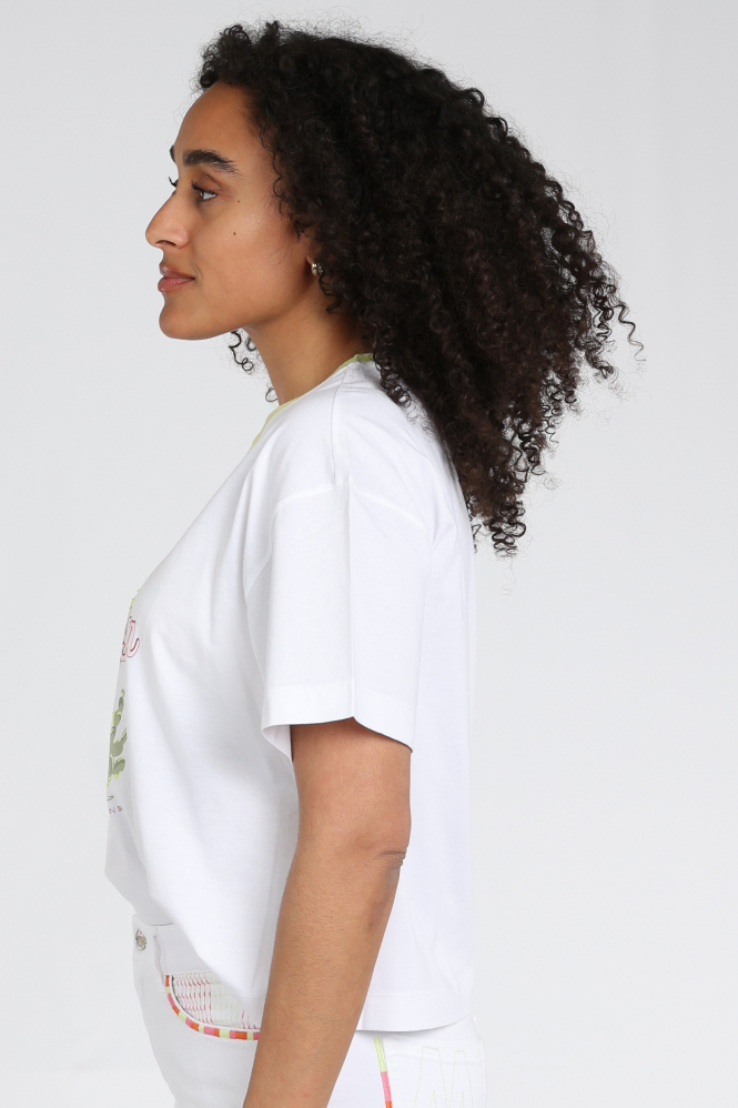 Marc Cain AS 48.16 J80 T-shirt korte mouw Wit