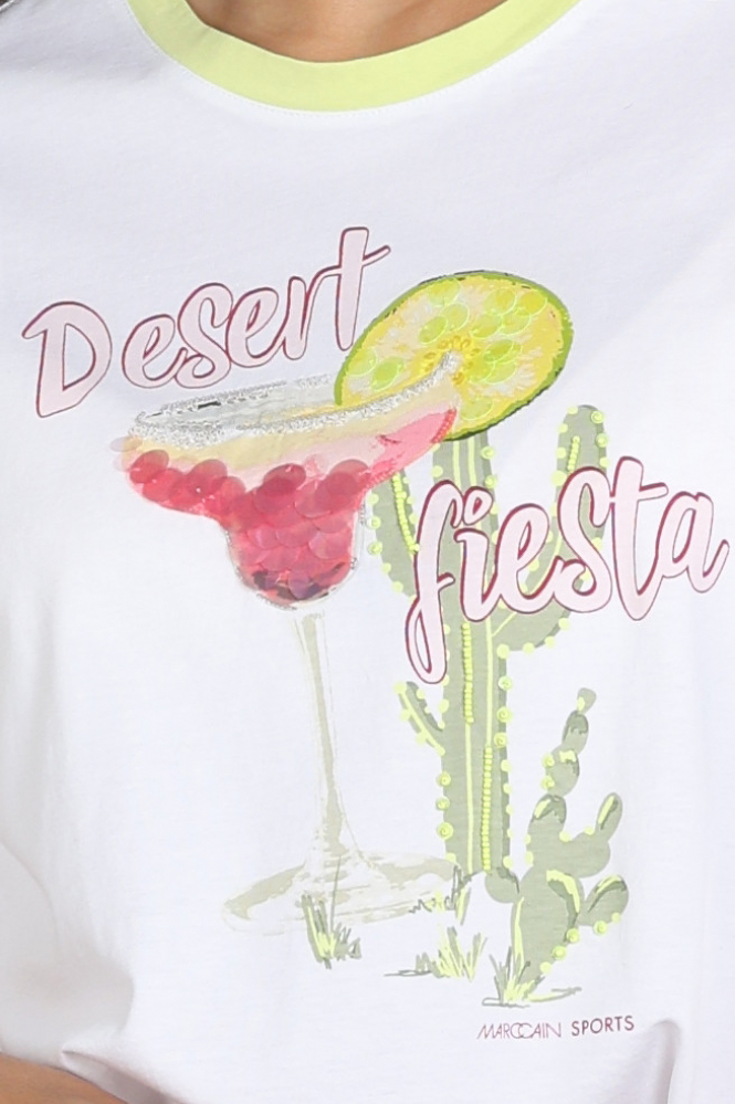 Marc Cain AS 48.16 J80 T-shirt korte mouw Wit