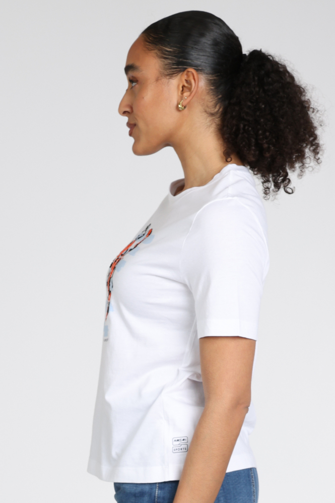 Marc Cain AS 48.20 J70 T-shirt korte mouw Wit