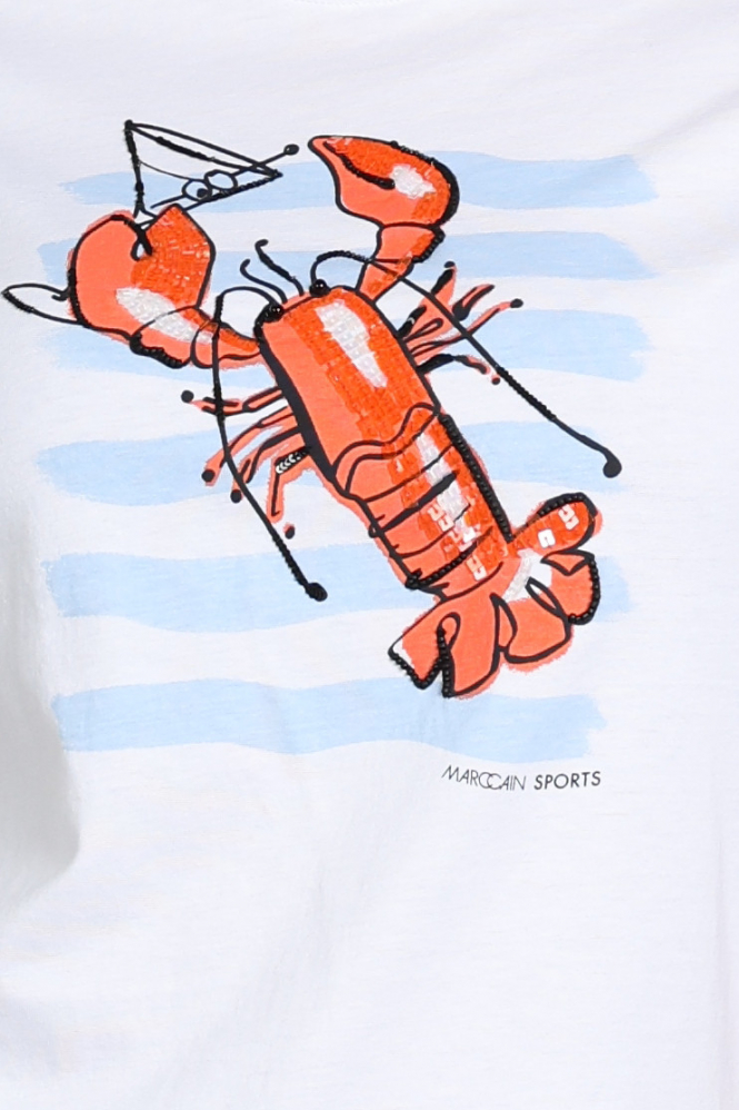 Marc Cain AS 48.20 J70 T-shirt korte mouw Wit