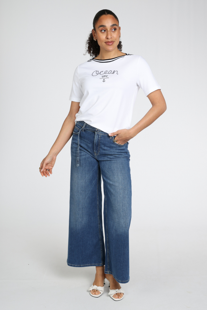 Marc Cain AS 48.60 J68 T-shirt korte mouw Wit