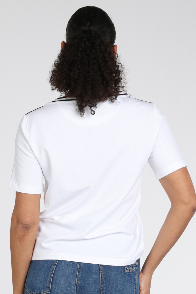 Marc Cain AS 48.60 J68 T-shirt korte mouw Wit