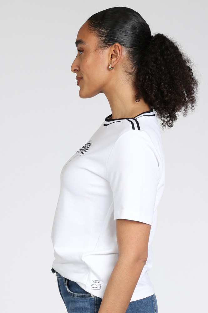 Marc Cain AS 48.60 J68 T-shirt korte mouw Wit