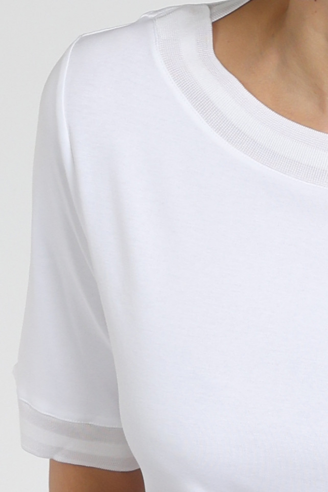 Marc Cain AC 48.48 J14 T-shirt korte mouw Wit