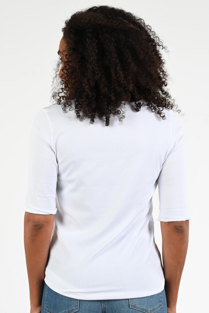 Marc Cain +E 48.69 J14 T-shirt korte mouw Wit