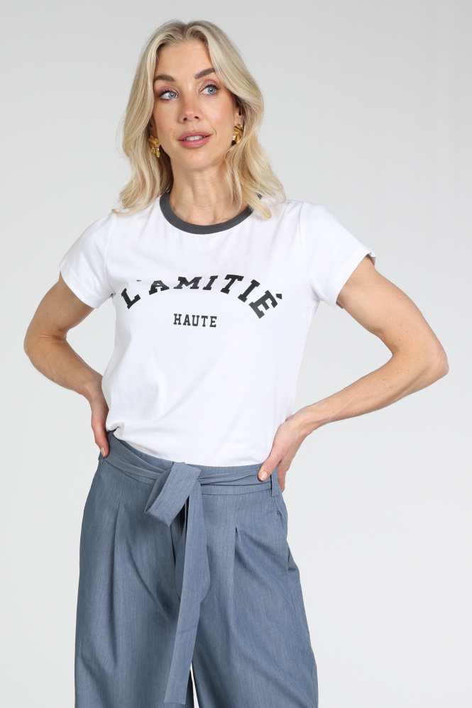 Haute L'Amitié HL10006 T-shirt korte mouw Wit