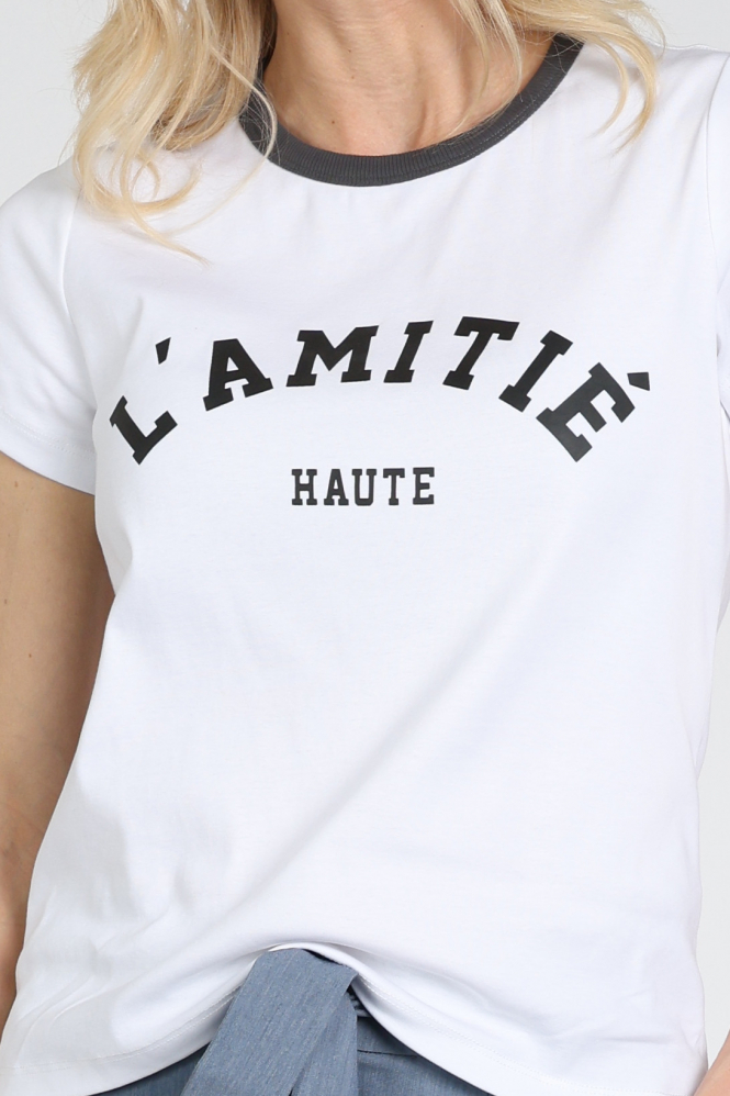 Haute L'Amitié HL10006 T-shirt korte mouw Wit