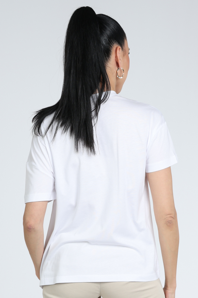 Monari 409669 T-shirt korte mouw Wit