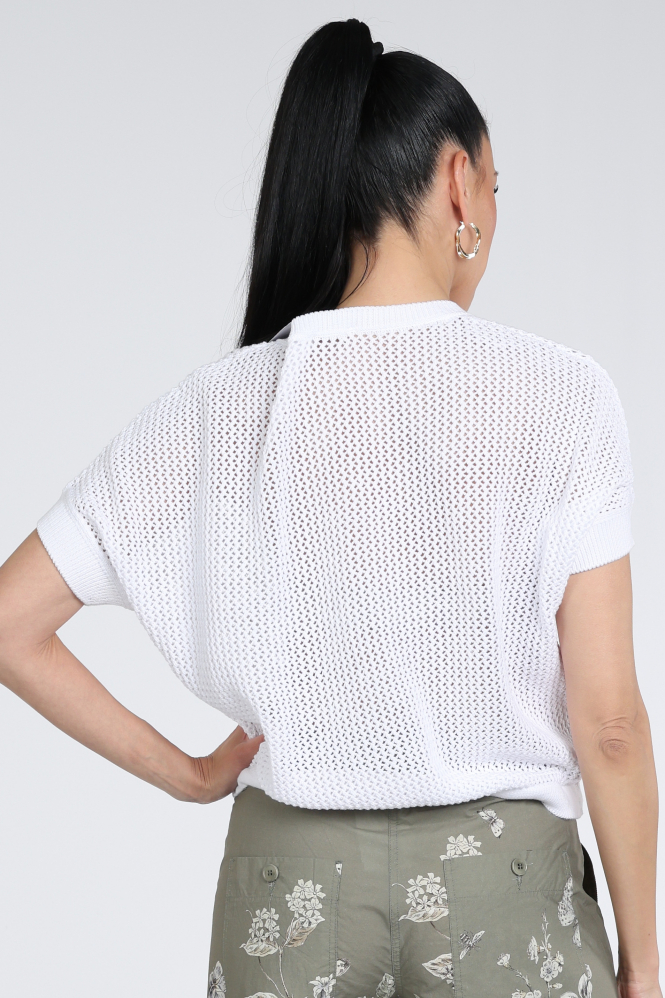 Monari 410973 T-shirt korte mouw Wit