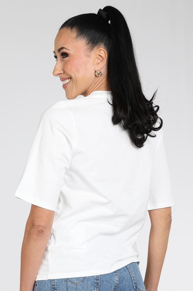 Pom Amsterdam SP9719 Tess T-shirt korte mouw Wit