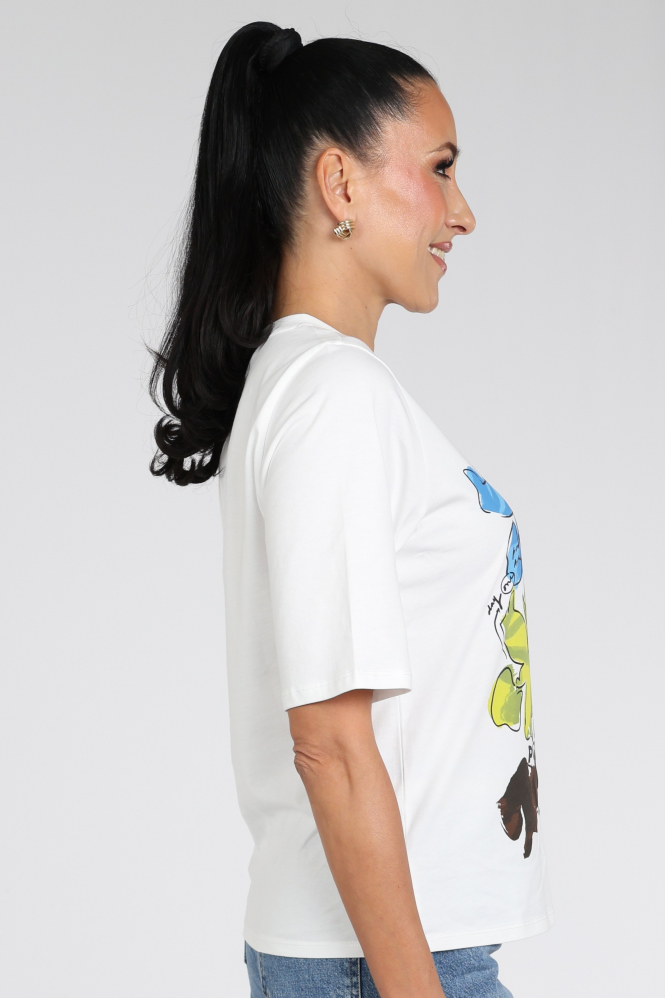 Pom Amsterdam SP9719 Tess T-shirt korte mouw Wit