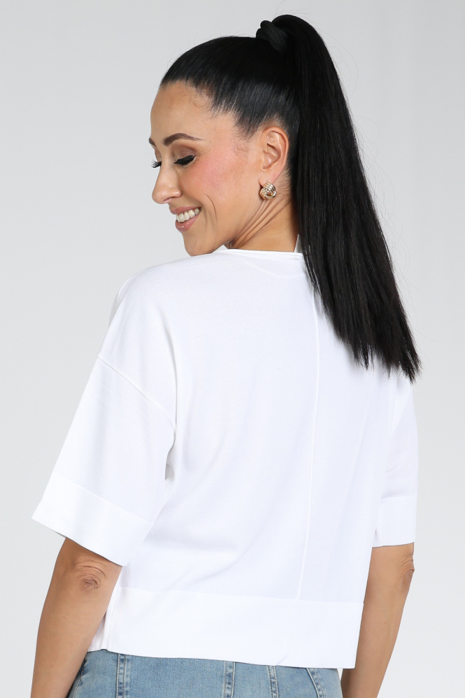 Yaya 01-000598-606 T-shirt korte mouw Wit