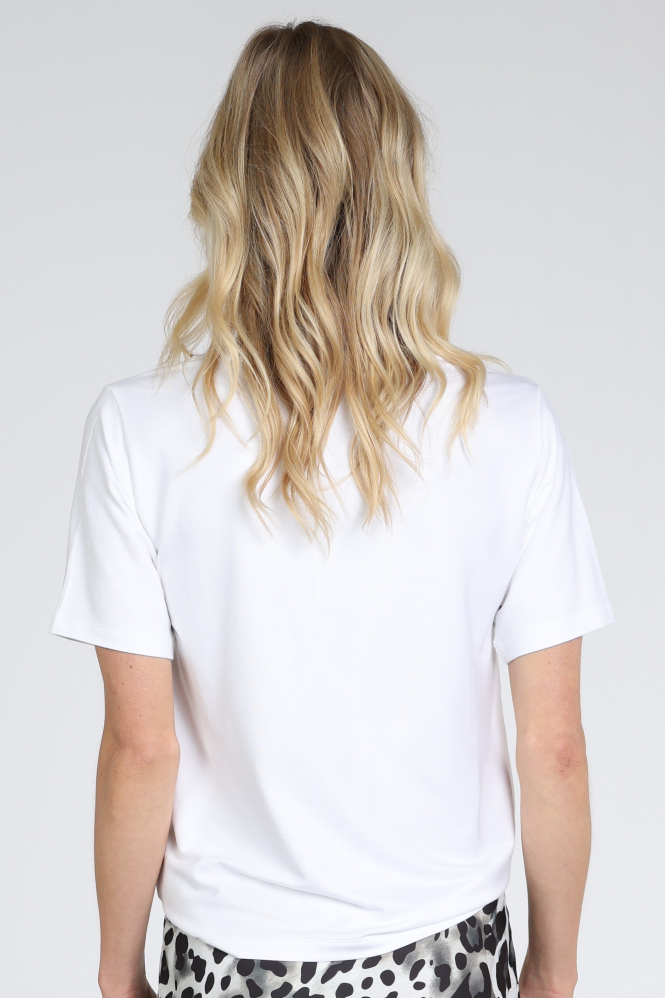 Monari 410808 T-shirt korte mouw Wit