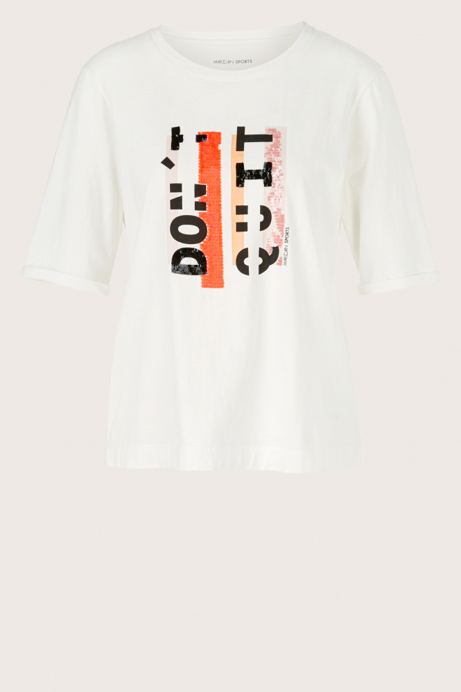 Marc Cain XS 48.08 J13 T-shirt korte mouw Wit
