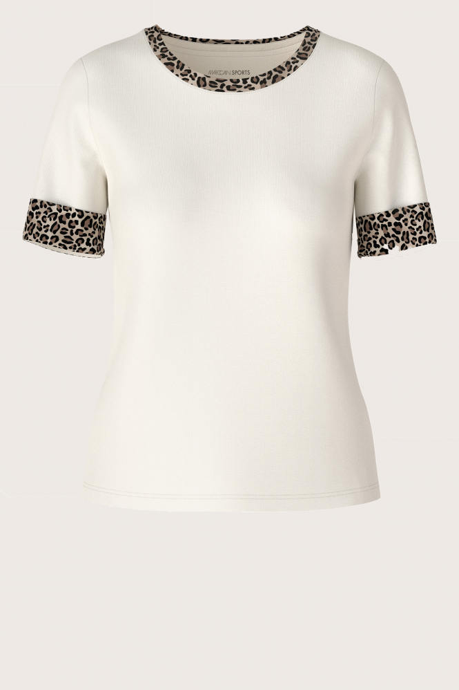 Marc Cain XS 48.13 J55 T-shirt korte mouw Wit
