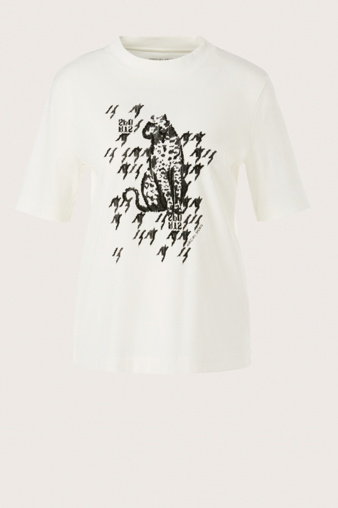 Marc Cain XS 48.42 J72 T-shirt korte mouw Wit