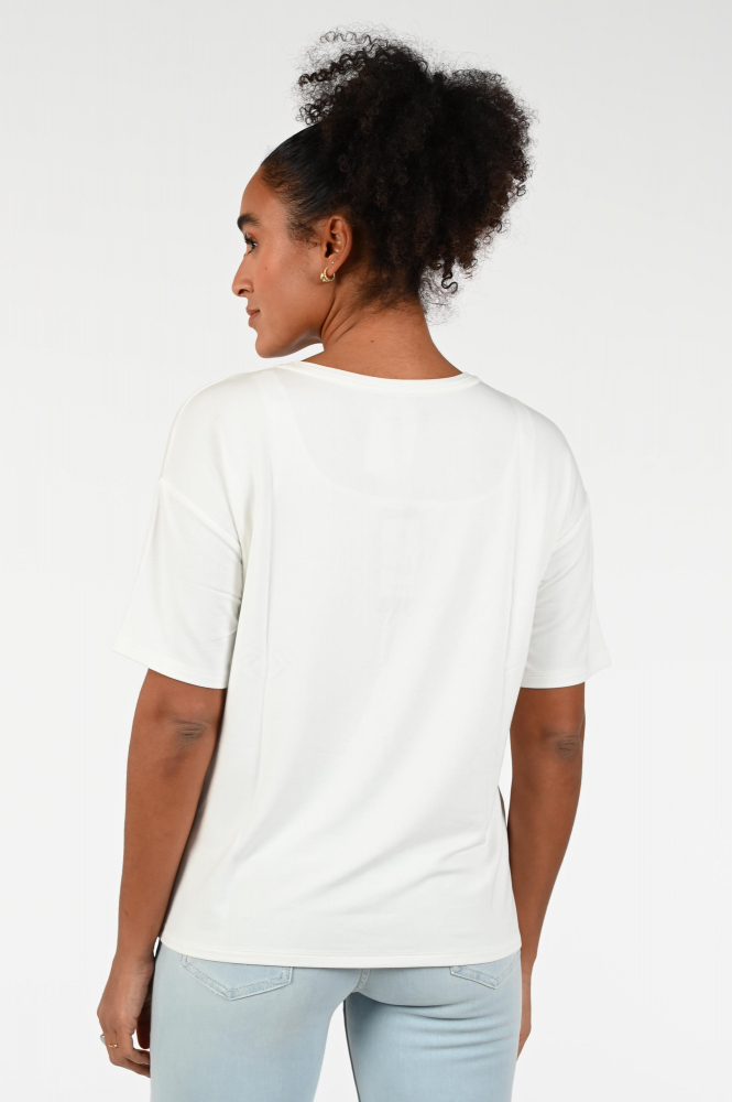 Monari 409428 T-shirt korte mouw Wit