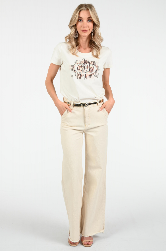 Liu Jo ta5173 T-shirt korte mouw Wit