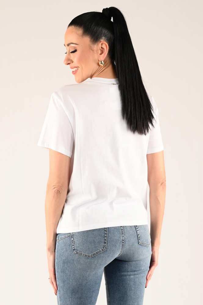 Liu Jo ca5371 T-shirt korte mouw Wit