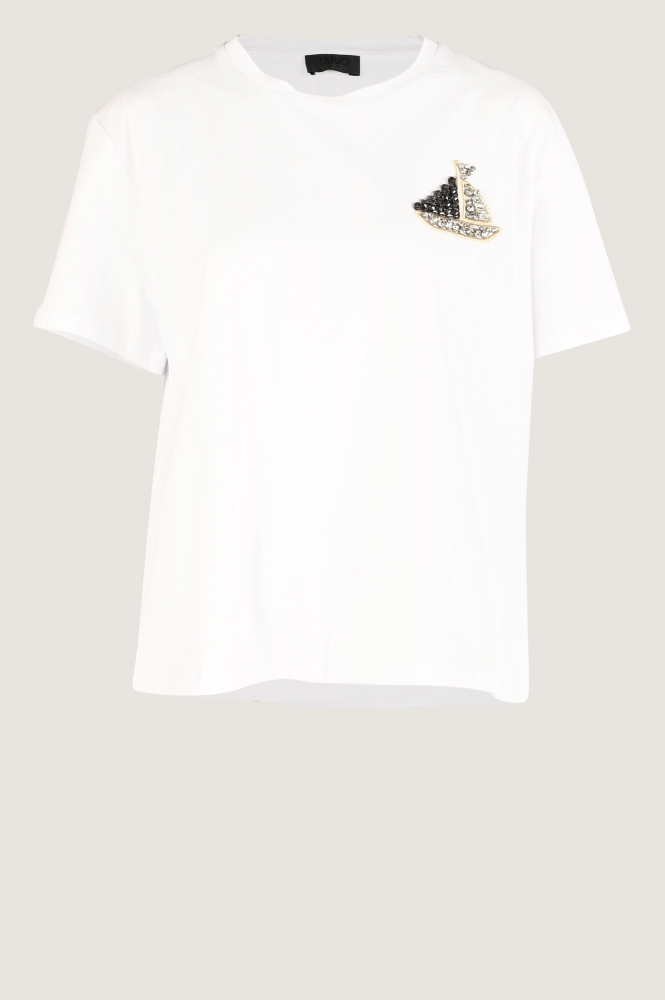Liu Jo ca5371 T-shirt korte mouw Wit