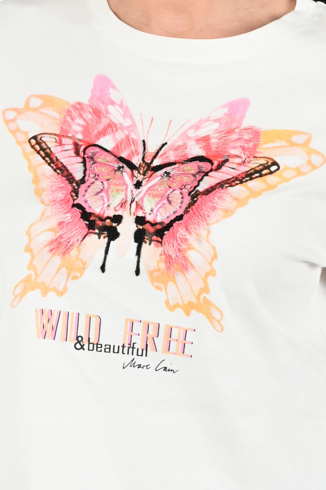 Marc Cain YC 48.06 J61 T-shirt korte mouw Wit