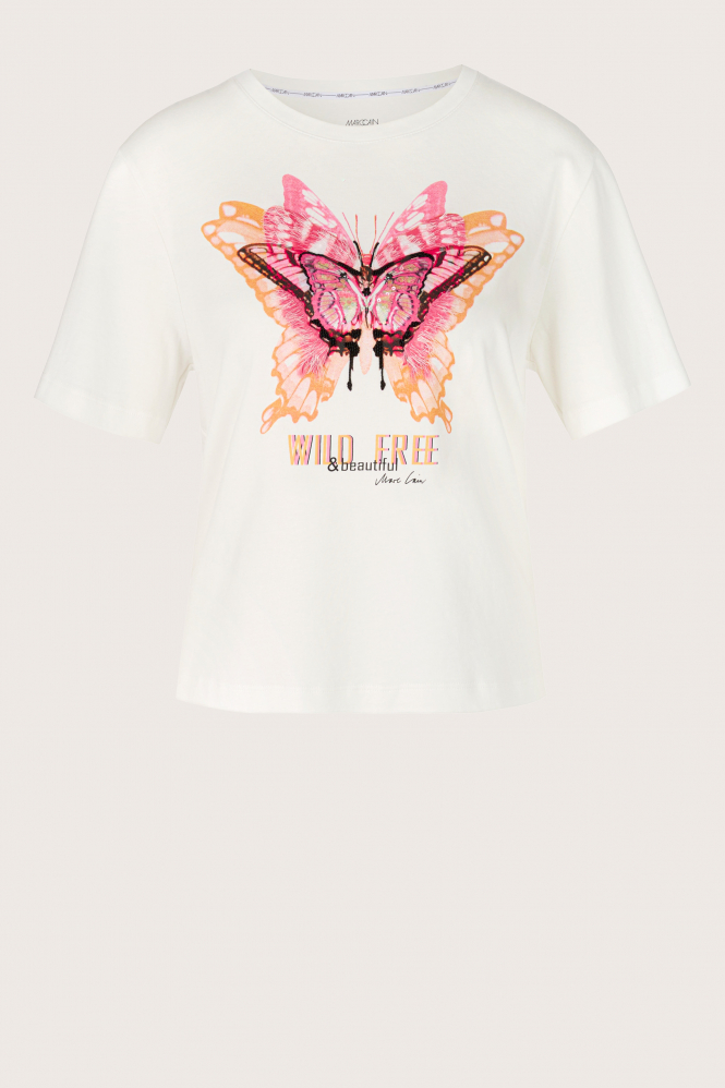 Marc Cain YC 48.06 J61 T-shirt korte mouw Wit