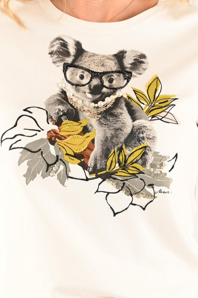 Marc Cain YC 48.32 J34 T-shirt korte mouw Wit