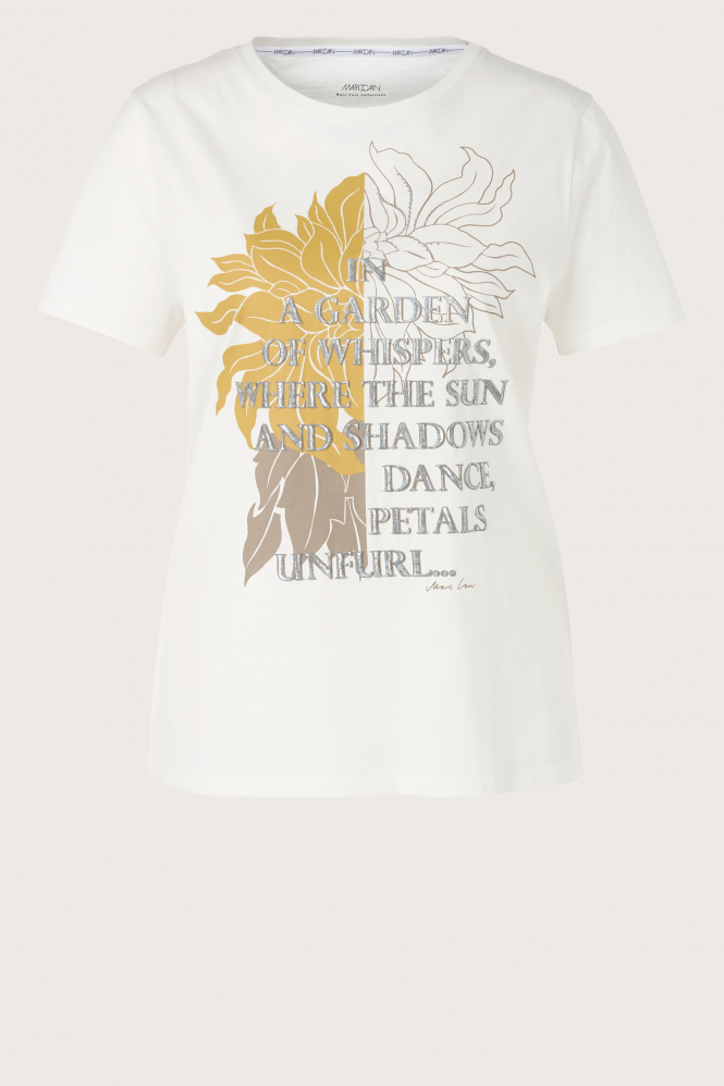 Marc Cain YC 48.32 J57 T-shirt korte mouw Wit