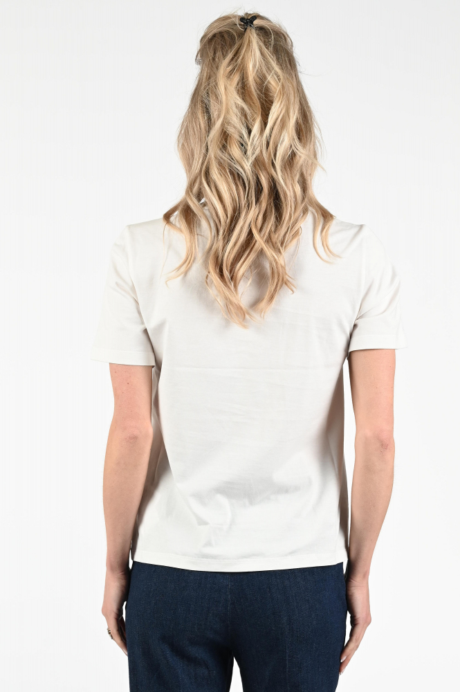 Marc Cain YC 48.11 J59 T-shirt korte mouw Wit