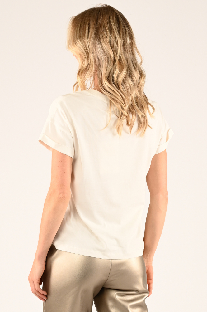 Nukus FW24081 T-shirt korte mouw Beige