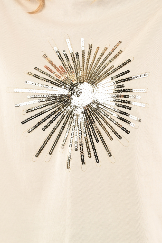 Nukus FW24081 T-shirt korte mouw Beige