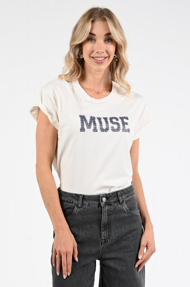 Nukus NKF04005 T-shirt korte mouw Beige