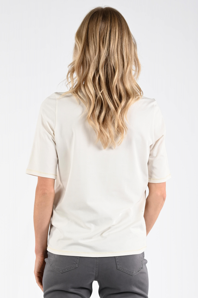 Frank walder 208451 T-shirt korte mouw Beige