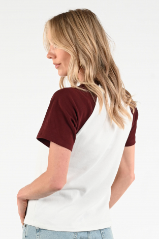 Co'couture Edge CC Block Tee Beige