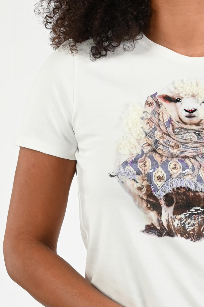 Marc Cain ZC 48.32 J53 T-shirt korte mouw Wit