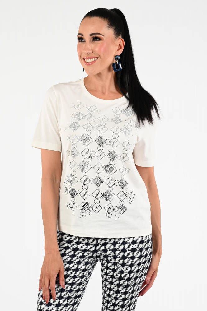 Marc Cain ZS 48.20 J33 T-shirt korte mouw Beige