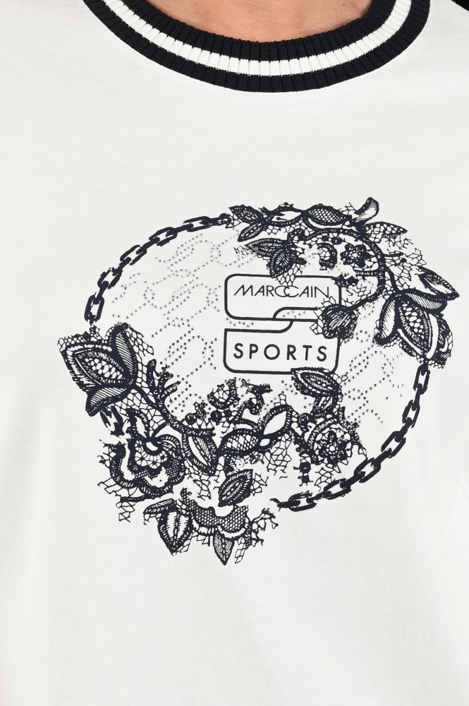 Marc Cain ZS 48.20 J34 T-shirt korte mouw Beige