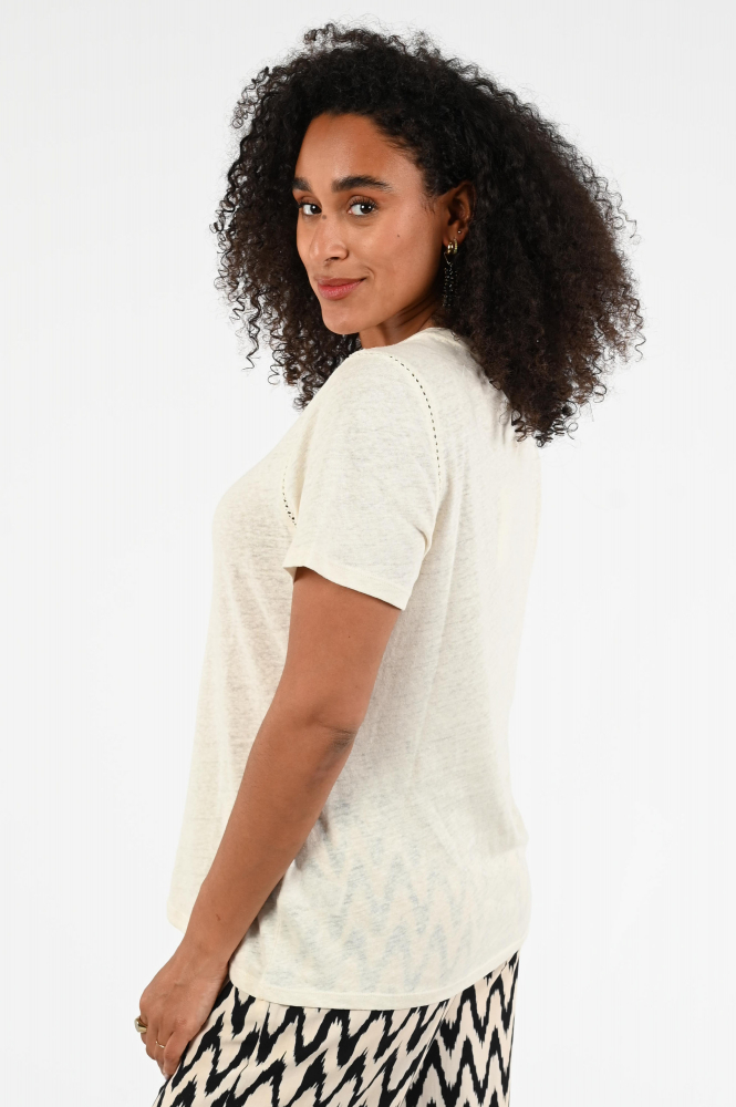 Geisha 52102-47 T-shirt korte mouw Beige