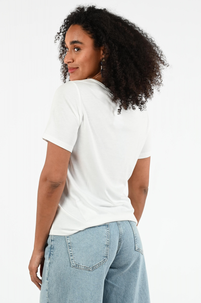 Monari 409000 T-shirt korte mouw Wit