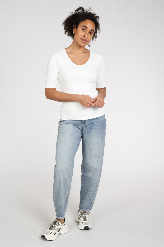 Yaya 01-719020-N T-shirt korte mouw Wit