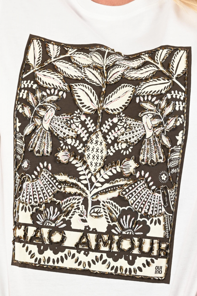 Oui 97514 T-shirt korte mouw Wit