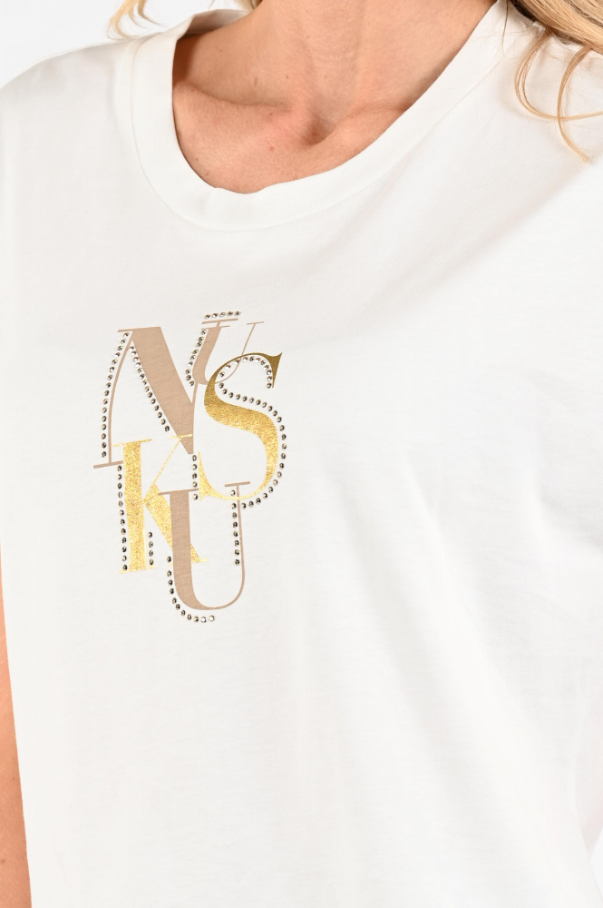 Nukus NKS04018 T-shirt korte mouw Wit