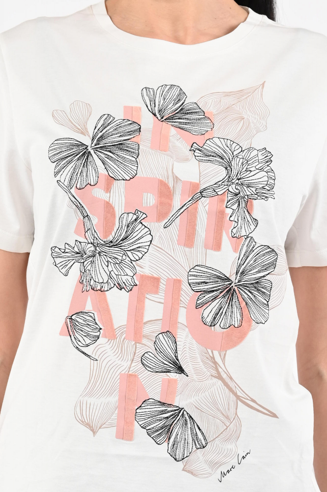 Marc Cain AC 48.10 J18 T-shirt korte mouw Wit