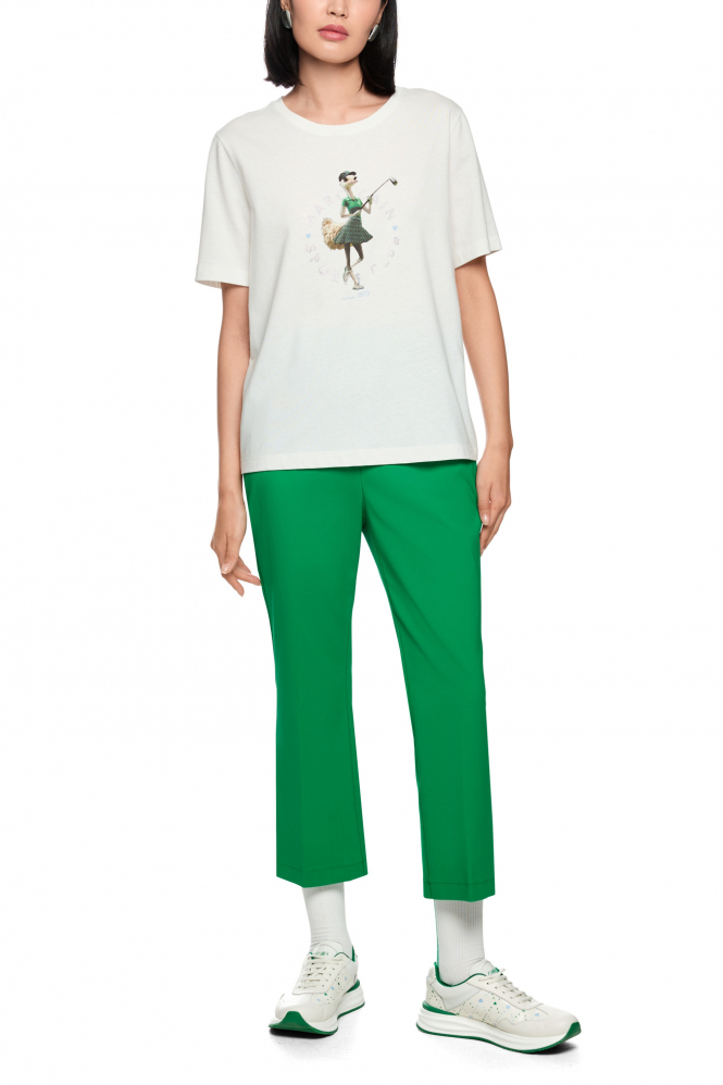 Marc Cain AS 48.20 J46 T-shirt korte mouw Wit