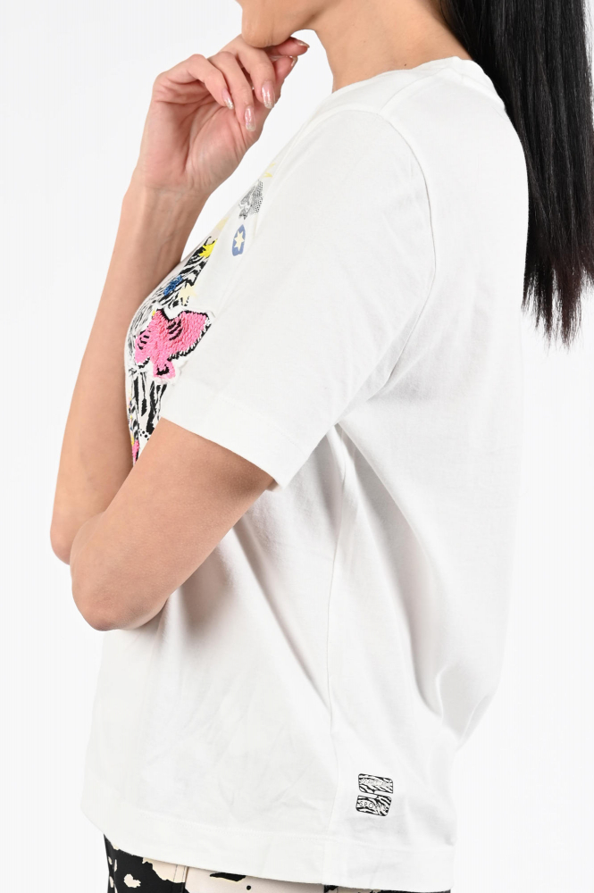 Marc Cain Sports AS 48.18 J22 T-shirt korte mouw Wit